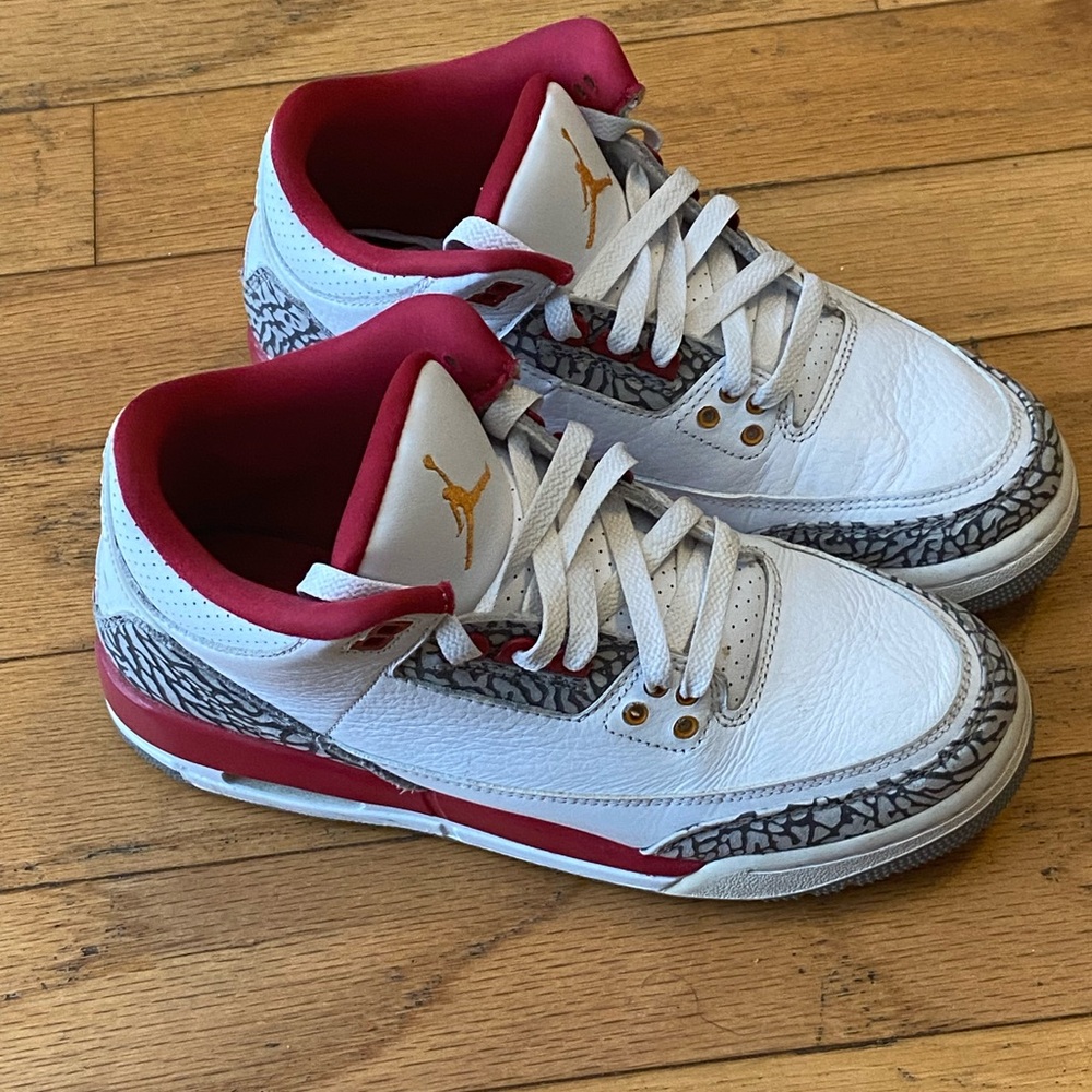 Jordan Red and White Sneakers
